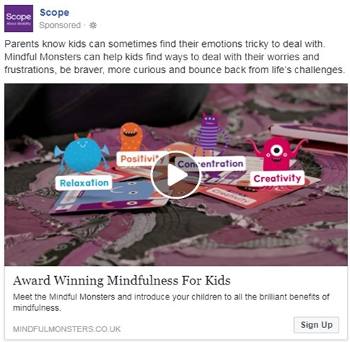 Mindful Monsters Facebook Post